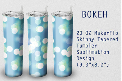 Tumbler Tapered 20 OZ Sublimation Bokeh Wrap Design