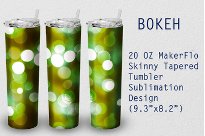 Tumbler Tapered 20 OZ Sublimation Bokeh Wrap Design