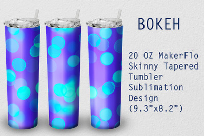 Tumbler Tapered 20 OZ Sublimation Bokeh Wrap Design