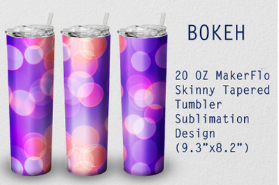 Tumbler Tapered 20 OZ Sublimation Bokeh Wrap Design