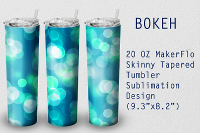 Tumbler Tapered 20 OZ Sublimation Bokeh Wrap Design