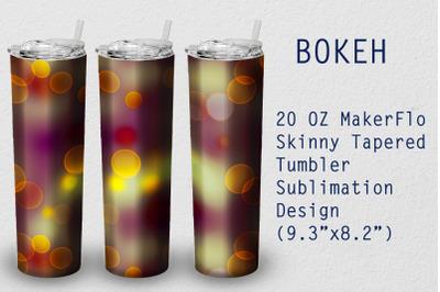 Tumbler Tapered 20 OZ Sublimation Bokeh Wrap Design