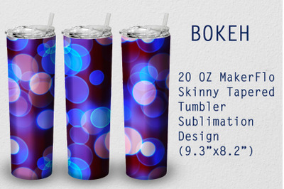 Tumbler Tapered 20 OZ Sublimation Bokeh Wrap Design