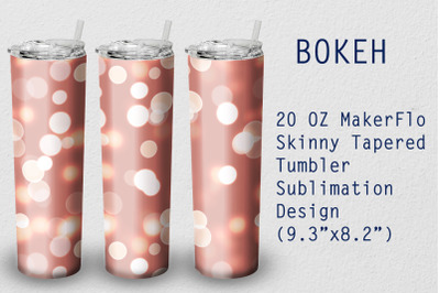 Tumbler Tapered 20 OZ Sublimation Bokeh Wrap Design