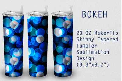 Tumbler Tapered 20 OZ Sublimation Bokeh Wrap Design