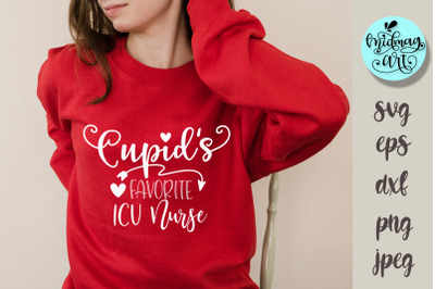 Cupid&#039;s favorite Icu nurse svg, love svg