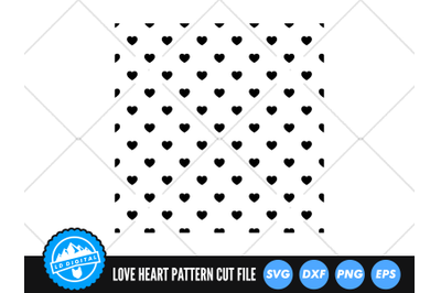 Love Heart Pattern SVG | Seamless Heart Pattern Cut File | Valentines