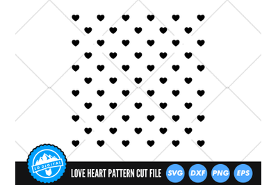 Love Heart Pattern SVG | Seamless Heart Pattern Cut File | Valentines