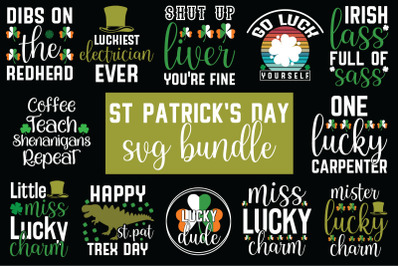 St Patrick&#039;s Day SVG Bundle,SVG,DXF,EPS,PNG Cricut Printable Cutting F