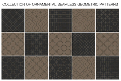 Ornament geometric seamless patterns