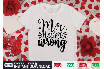 M.r never wrong Svg design