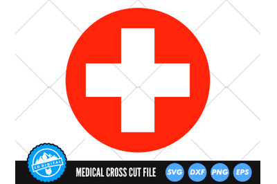 Round Medical Cross SVG | Nurse SVG | Medicine Nursing Cut File