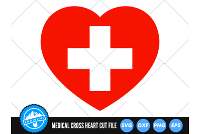 Heart Medical Cross SVG | Nurse SVG | Medicine Nursing Cut File