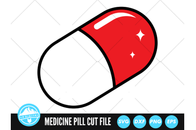 Medicine Pill SVG | Medicine Capsule Cut File | Drug Capsule SVG