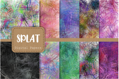 Dripping Paint Splatter Digital Paper Textures
