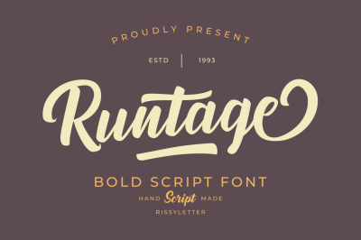 Runtage Bold Script