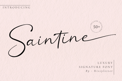 Saintine Signature Font