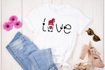 Love Valentine Gnome SVG
