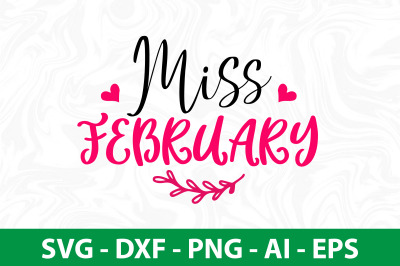 Miss February svg