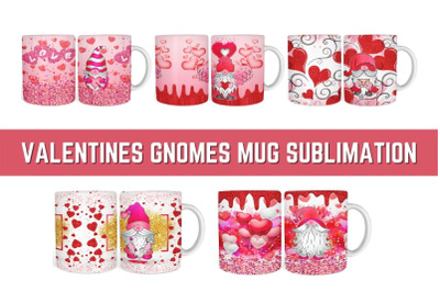 Valentines Gnomes Mug Sublimation