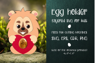 Lion Chocolate Egg Holder Template SVG