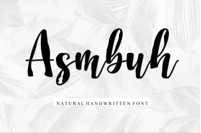 Asmbuh - Handwritten font