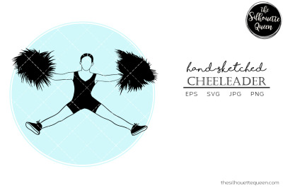 Hand drawn Cheeleader Vector Sketch