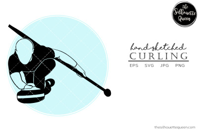 Hand drawn Curling Vector Sketch