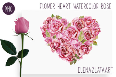 Valentines ROSE Heart Clipart. Love png