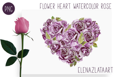 Flower heart hydrangea. Valentine&#039;s day Clipart. Love png