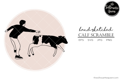 Hand drawn Calf Scramble  Vector Sketch