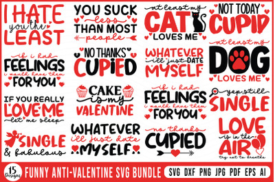 Funny Anti - Valentine SVG Bundle