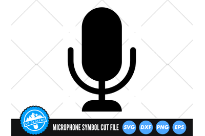 Microphone Symbol SVG | Audio Icon Cut File | Microphone Cut File