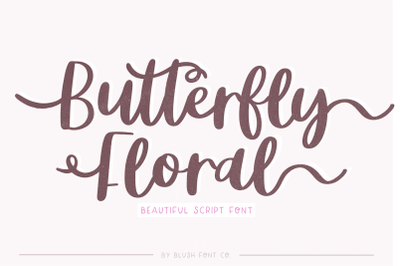 BUTTERFLY FLORAL Flourish Font