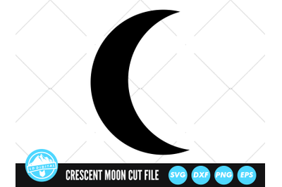 Crescent Moon SVG | Moon Cut File | Half Moon SVG