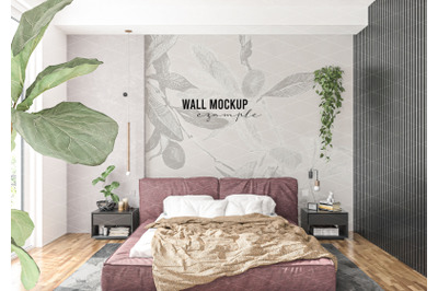 Wall mockup&2C; Wall paper mockup