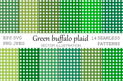 Green Buffalo plaid pattern. St Patricks Day pattern SVG