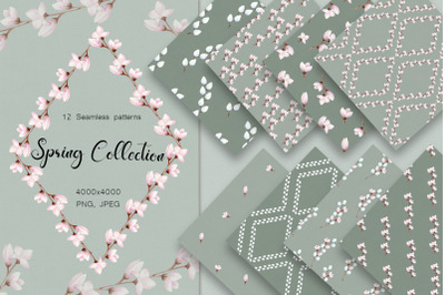 Seamless patterns &quot;Spring Collection&quot;