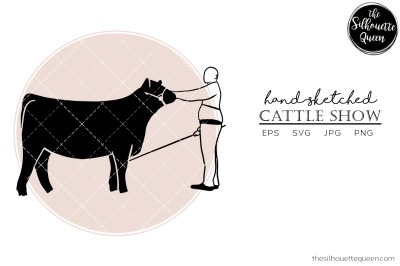 Hand drawn Cattle Show  Vector Sketch