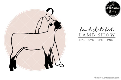 Hand drawn Lamb Show  Vector Sketch