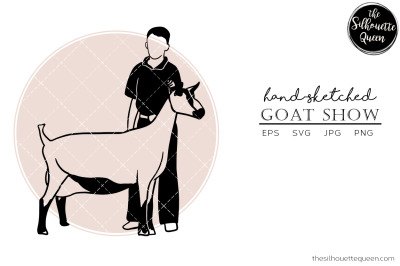 Hand drawn Goat Show  Vector Sketch