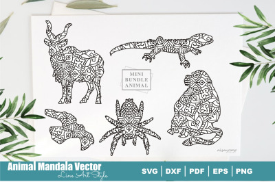 Animal #7 Paper Cut &amp; Print, Vector