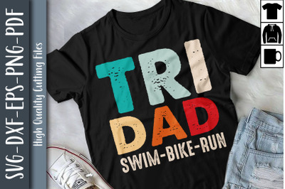 Funny Design Tri Dad Swim Bike Run