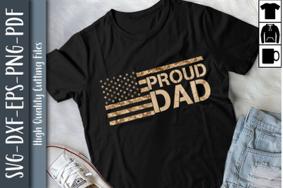 Proud Dad US American Flag Gift