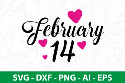 February 14 svg