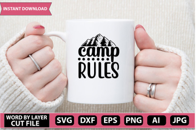 camp rules svg cut file