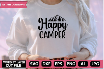 happy camper svg cut file