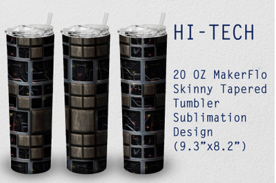 Tumbler Tapered 20 OZ Sublimation Steampunk  Wrap Design