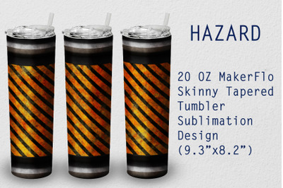 Tumbler Tapered 20 OZ Sublimation Hazard  Wrap Design