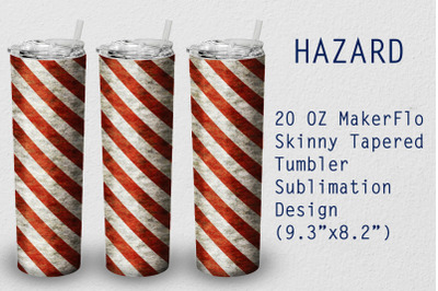 Tumbler Tapered 20 OZ Sublimation Hazard  Wrap Design